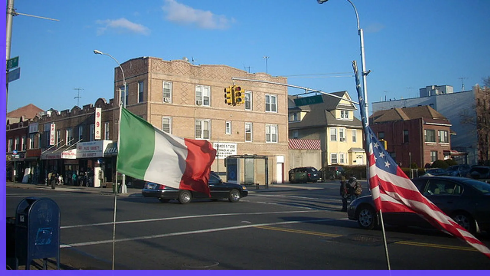 A Brooklyn neighborhood streetscape illustrating politics in Bay Ridge