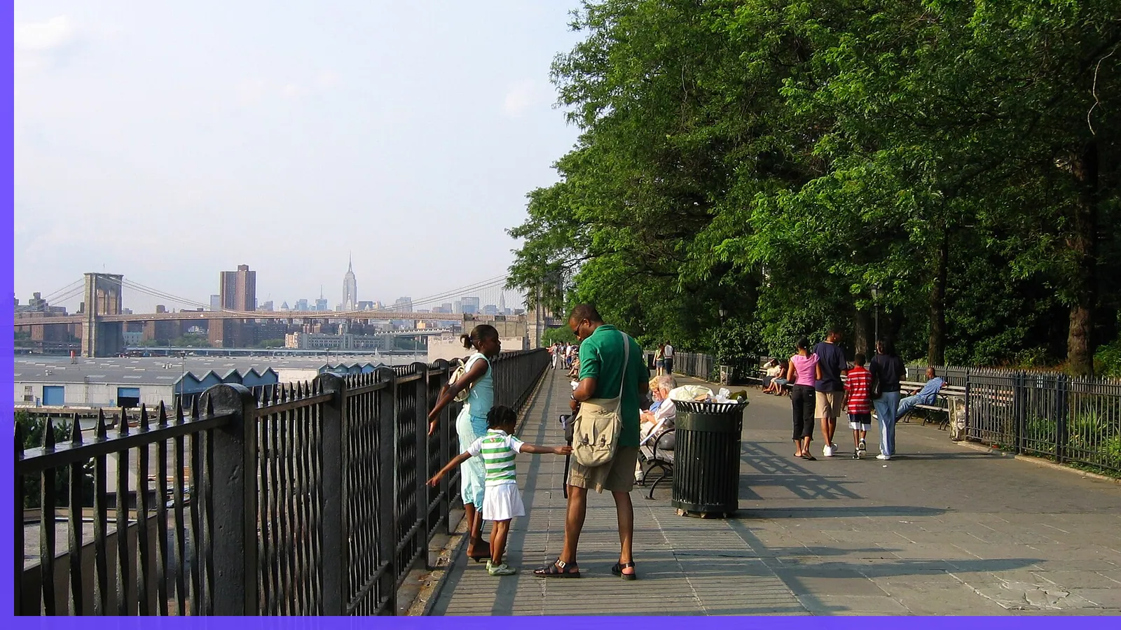 A Brooklyn neighborhood streetscape illustrating waterfront in Brooklyn Heights