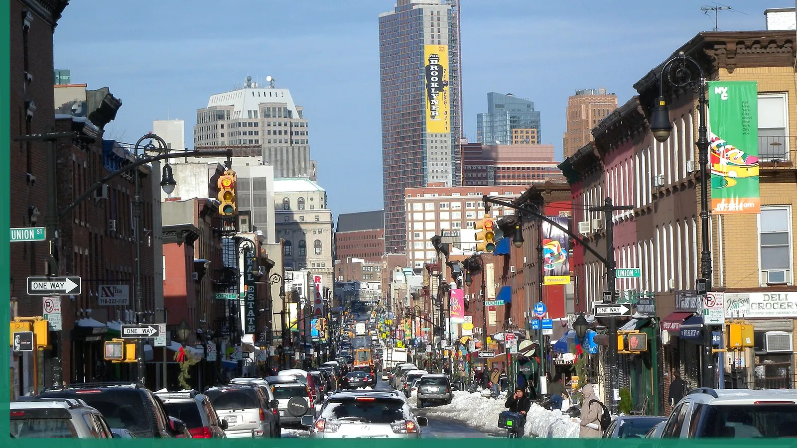 A Brooklyn neighborhood streetscape illustrating boutiques in Carroll Gardens