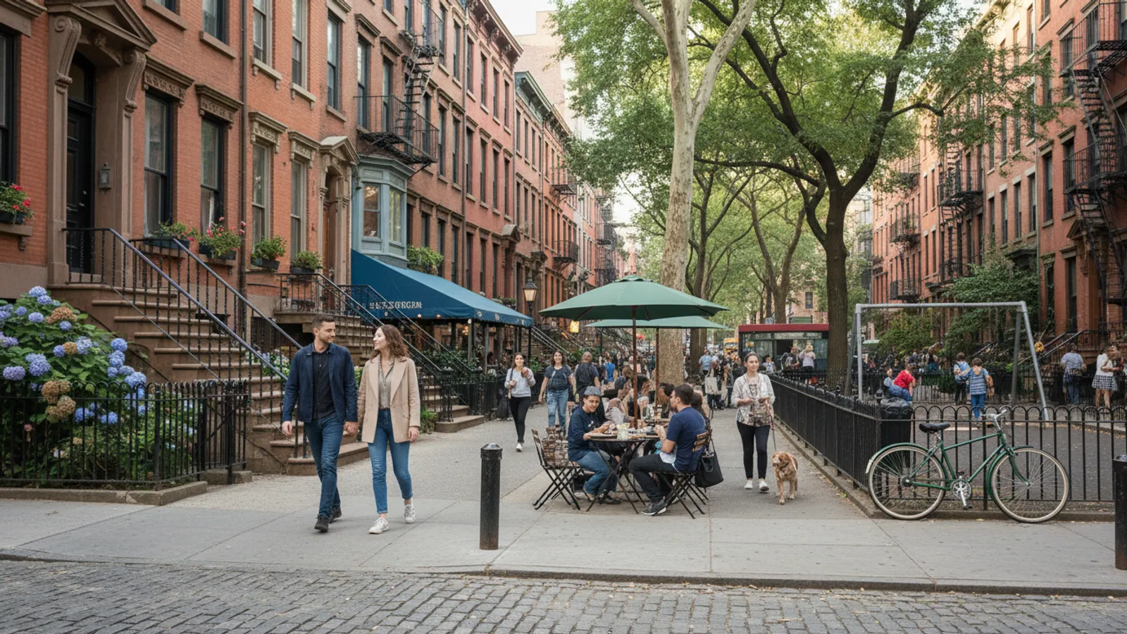 Editorial view of Cobble Hill illustrating A neighborhood walk through Cobble Hill