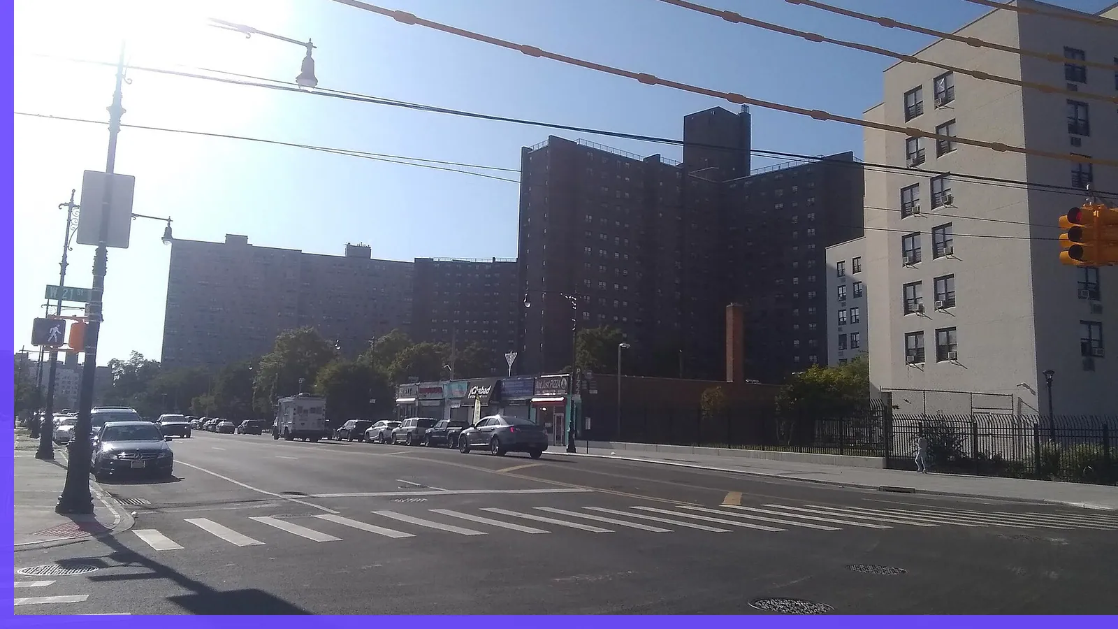 A Brooklyn neighborhood streetscape illustrating boardwalk culture in Coney Island