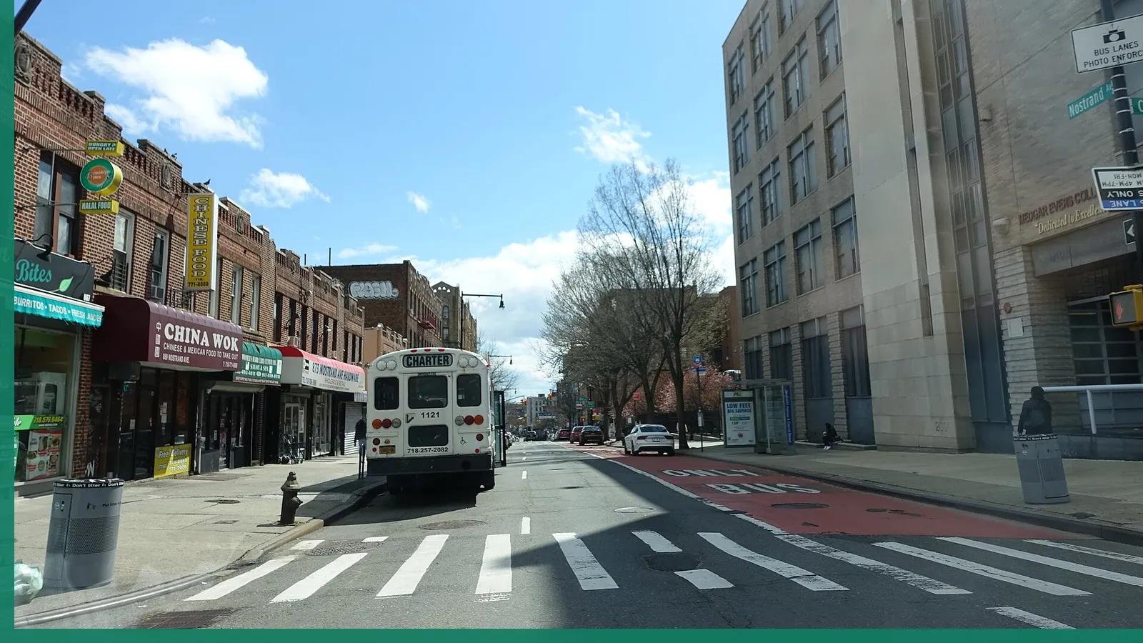 A Brooklyn neighborhood streetscape illustrating major events in Crown Heights