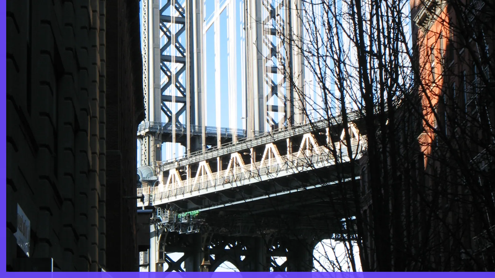 A Brooklyn neighborhood streetscape illustrating events in Dumbo