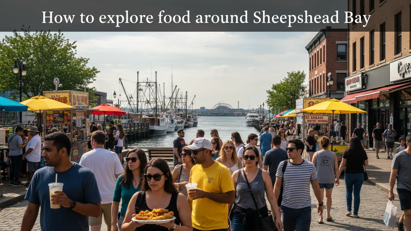 Editorial view of Sheepshead Bay illustrating How to explore food around Sheepshead Bay