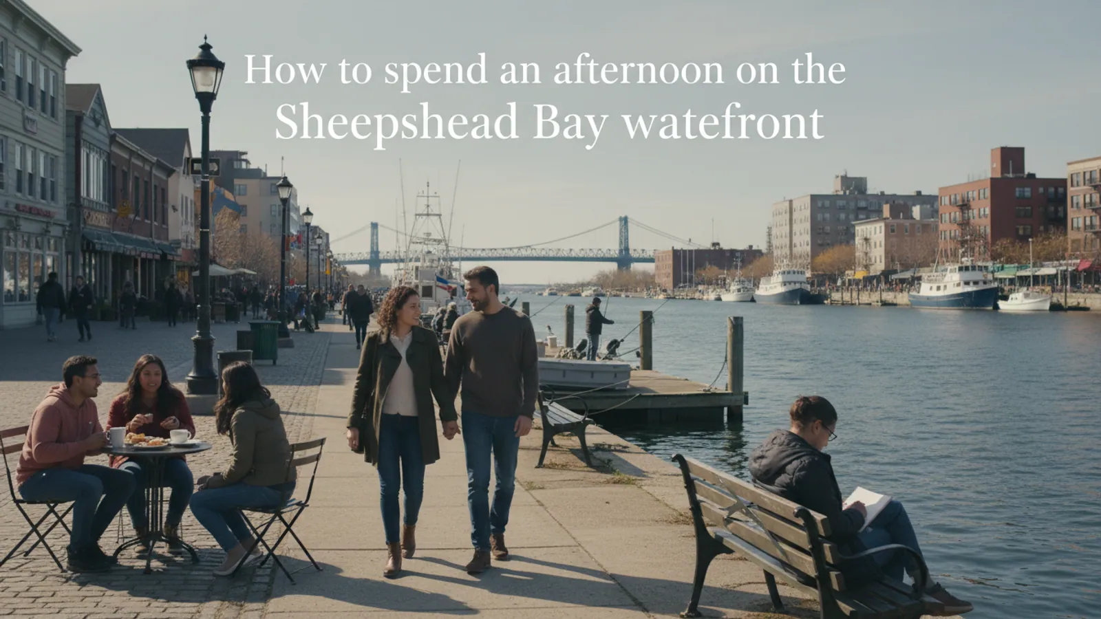 Editorial view of Sheepshead Bay illustrating How to spend an afternoon on the Sheepshead Bay waterfront