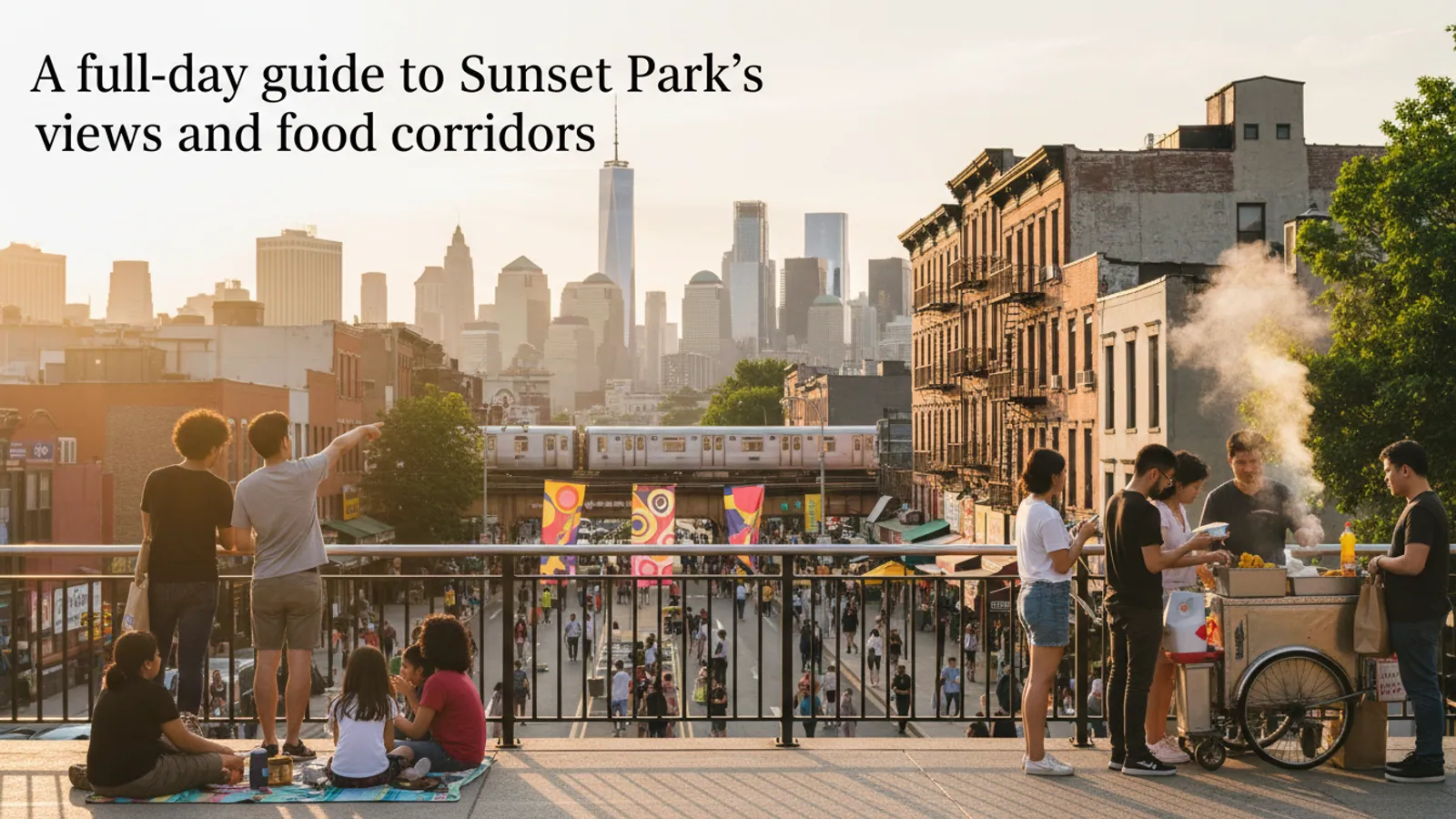 Editorial view of Sunset Park illustrating A full-day guide to Sunset Park’s views and food corridors