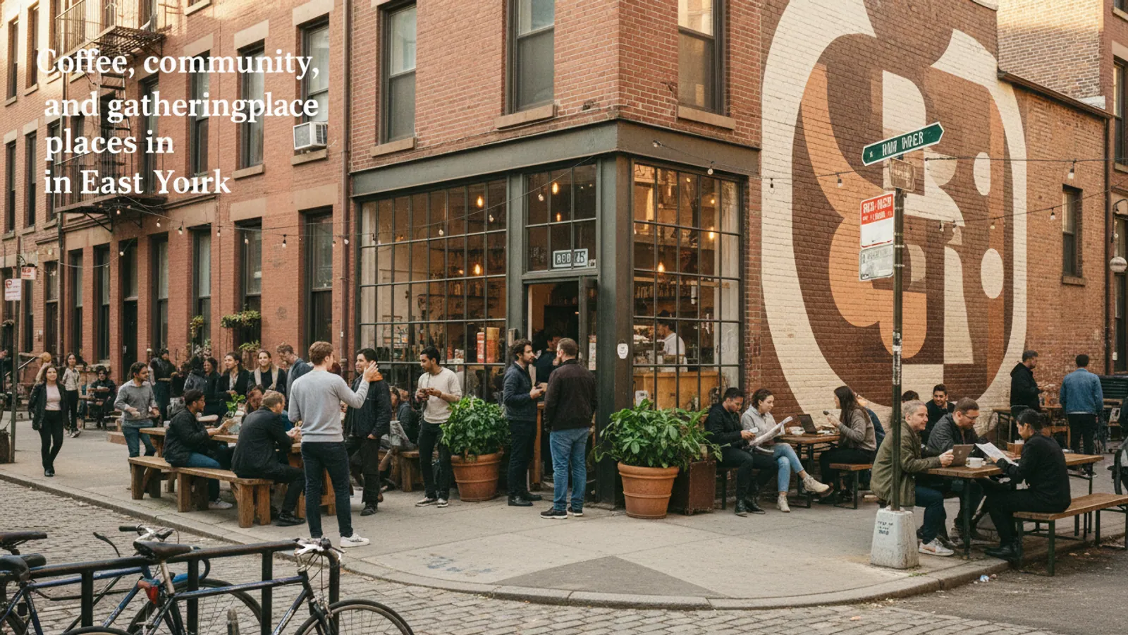Editorial view of East New York illustrating Coffee, community, and gathering places in East New York