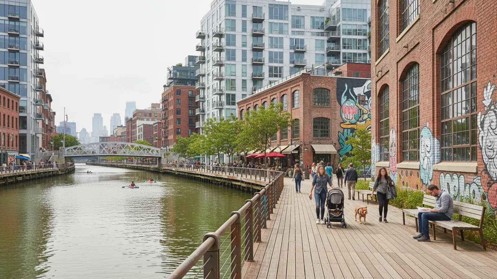 Editorial view of Gowanus illustrating A clear-eyed guide to the changing Gowanus shoreline